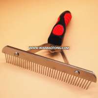 Professional stainless steel pet dog grooming dematting rake comb