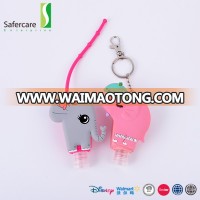 Lovely animal design custom elephant silicone pocket holder 3d shape hand sanitizer