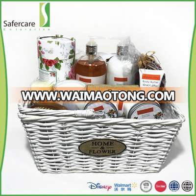 Creative basket packing customized body cream multifunction bath gift sets wholesale