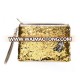 New Design Envelope Shape Gold Glitter Ladies Sequin Cosmetic Makeup Bag